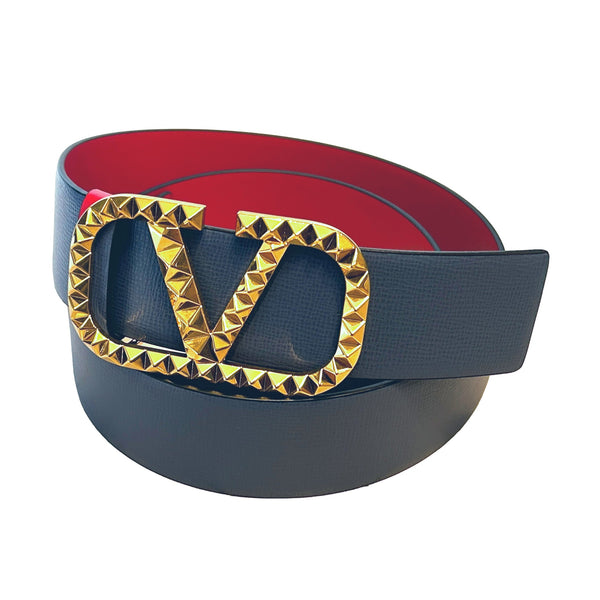 Ｖalentino Reversible belt with metal deals buckle belt size 85