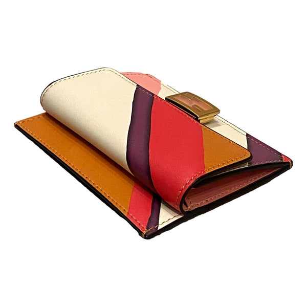 Fendi Baguette Pink Stripe Leather Card Holder Wallet – Queen Bee