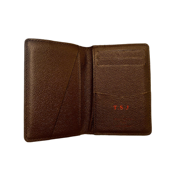 Louis Vuitton Damier Brown Canvas Small Bifold Pocket Organizer Wallet