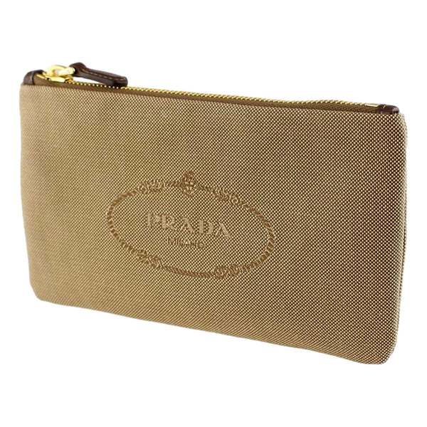 Prada logo hotsell plaque clutch bag