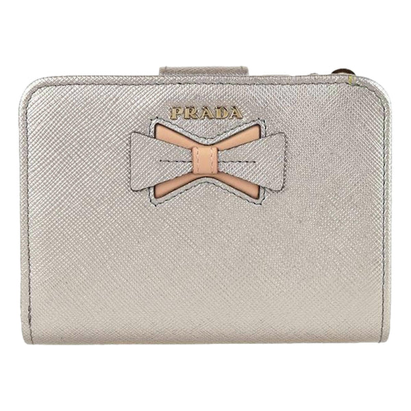 Prada silver clearance wallet