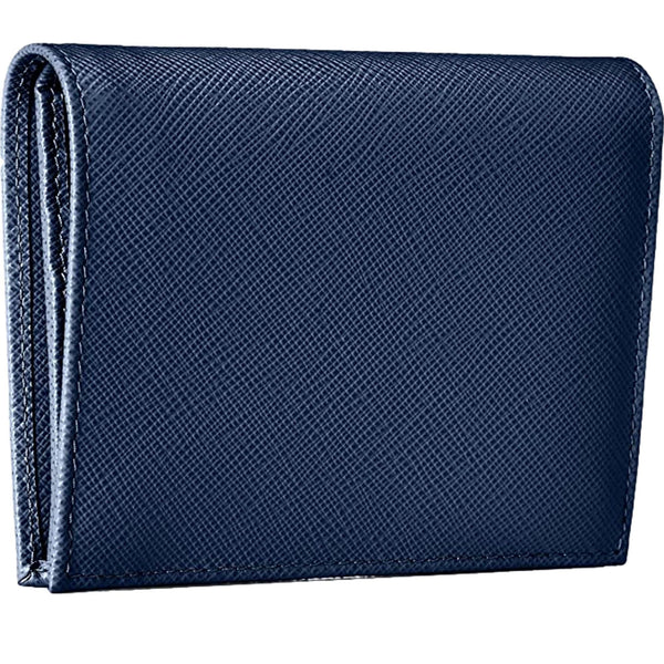Prada, Bags, Prada Trifold Blue Leather Wallet