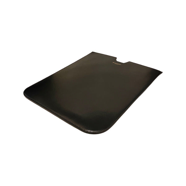 Saint Laurent Paris Logo Smooth Black Calfskin Leather iPad Sleeve 315 –  Queen Bee of Beverly Hills