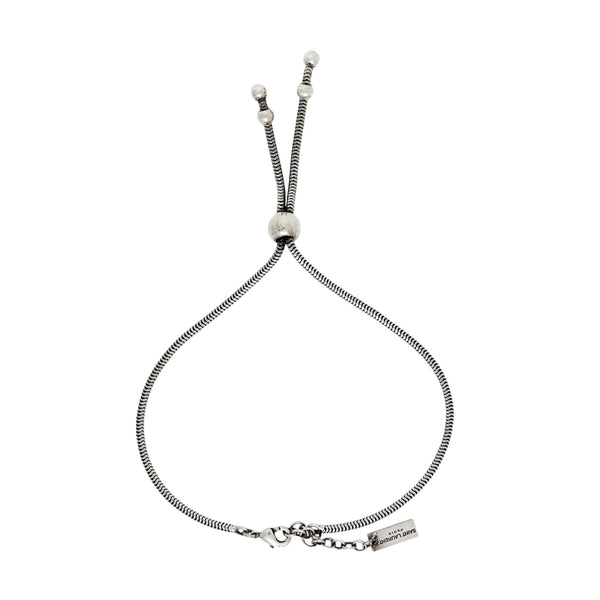 Saint Laurent Silver Bolo Tie Bracelet Large – Queen Bee of