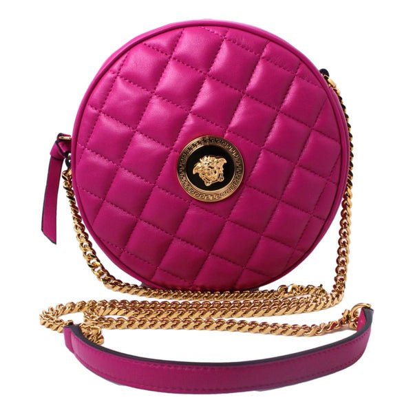 Versace La Medusa Quilted Orchid Pink Lambskin Leather Crossbody Bag –  Queen Bee of Beverly Hills