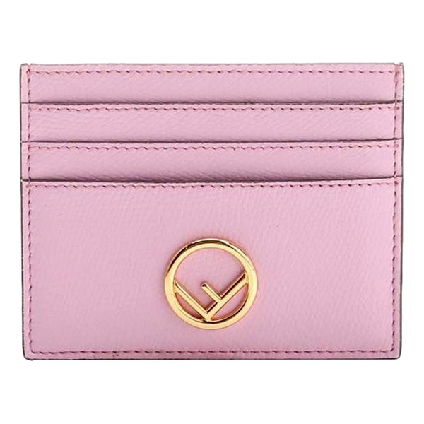 GG Matelassé card case wallet in light pink leather