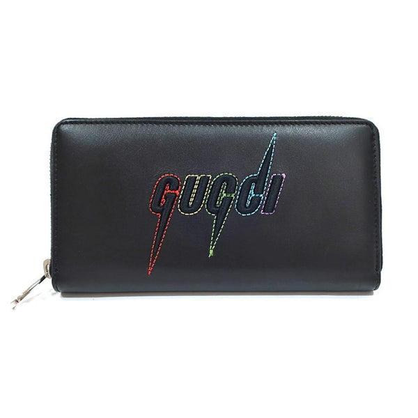 Gucci black leather rainbow lightning logo long wallet, Women's Fashion,  Bags & Wallets, Wallets & Card Holders on Carousell