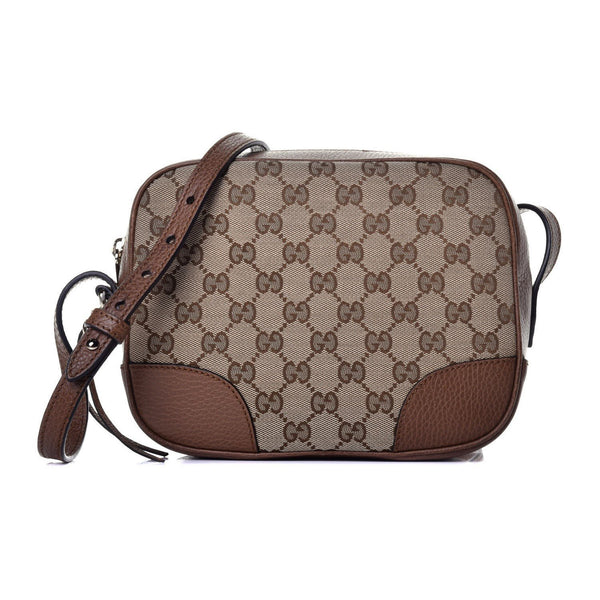 Gucci Beige/Brown Rectangle Monogram Crossbody - Default Title