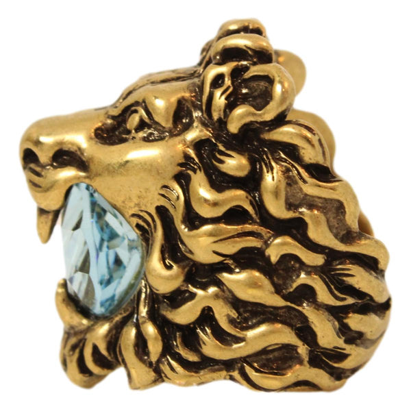 Gucci Lionhead Mane Ring in Antique Gold –