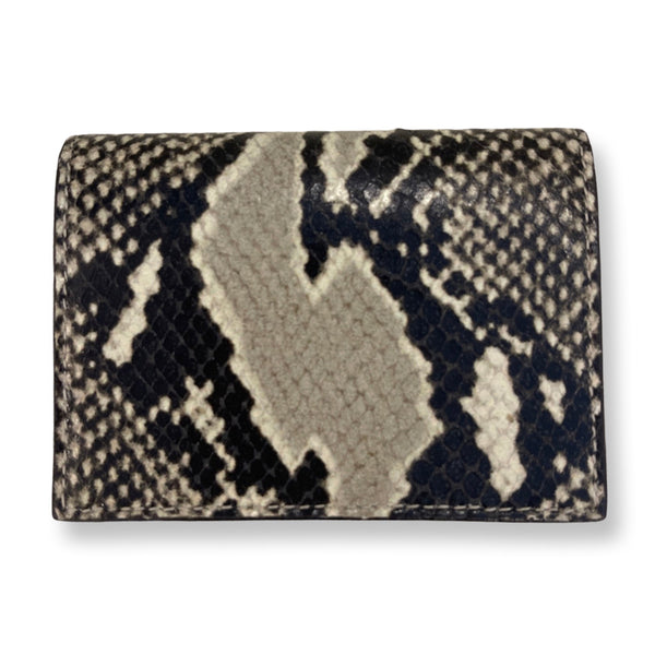 Jimmy Choo Martina Cardholder Card Case Wallet Snake Print Calf Leather