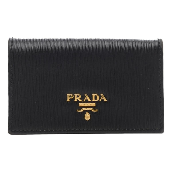 Prada Black Vitello Move Leather Card Case Wallet – Queen Bee of