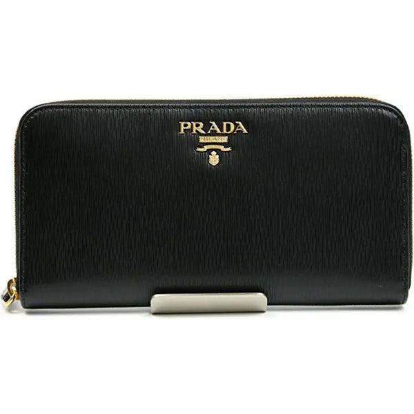 Prada Black Vtlmve Ziparound Coin Purse