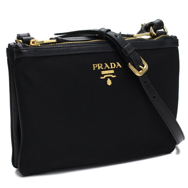 Prada, Bags, Prada Bandoliera Tessuto Oro Logo Crossbody Bag