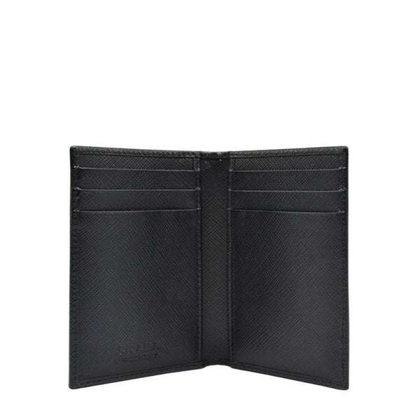 Prada Men's Saffiano Leather Vertical Card Black Holder – Queen Bee of  Beverly Hills