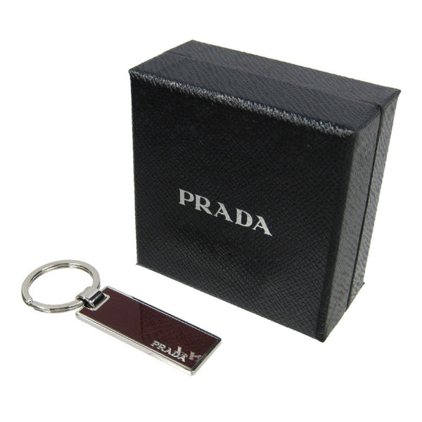 Prada Rubino Red Enamel Silver Metal Keyring Keychain 2PS021 – Queen Bee of  Beverly Hills