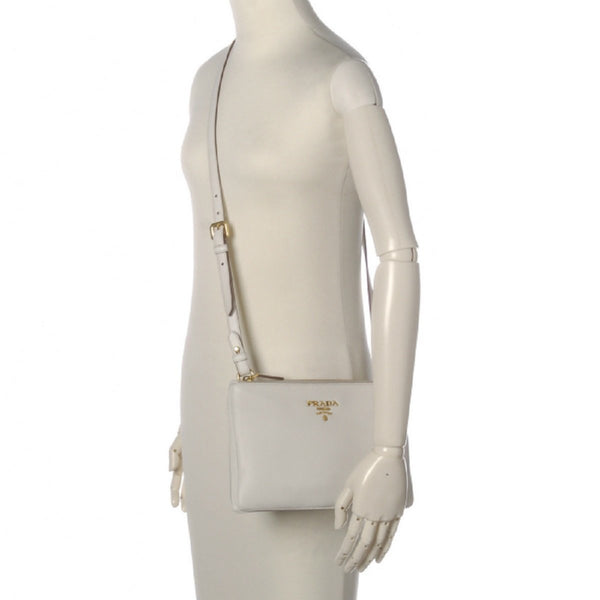 Prada Vintage - 2016 Vitello Phenix Crossbody Bag - White Ivory - Leather  Handbag - Luxury High Quality - Avvenice