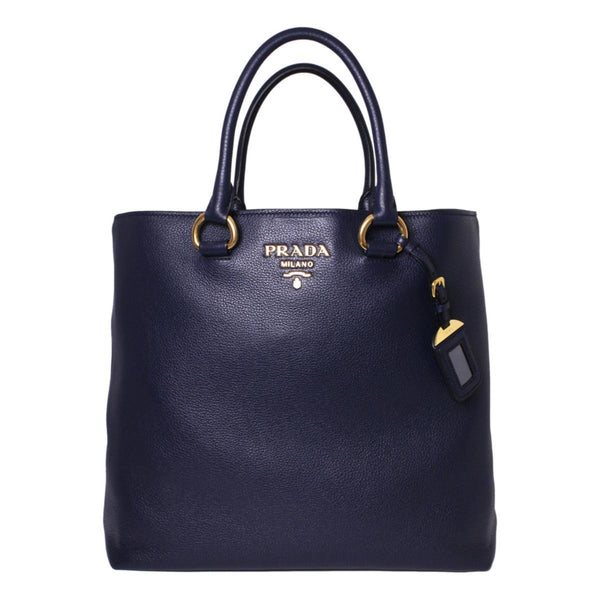 Prada Women's Brown Vitello Phenix Shopping Tote Top Handle Bag Shoulder  Bag 1BG865