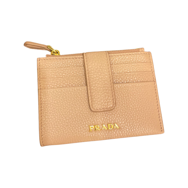 Leather badge hotsell holder prada