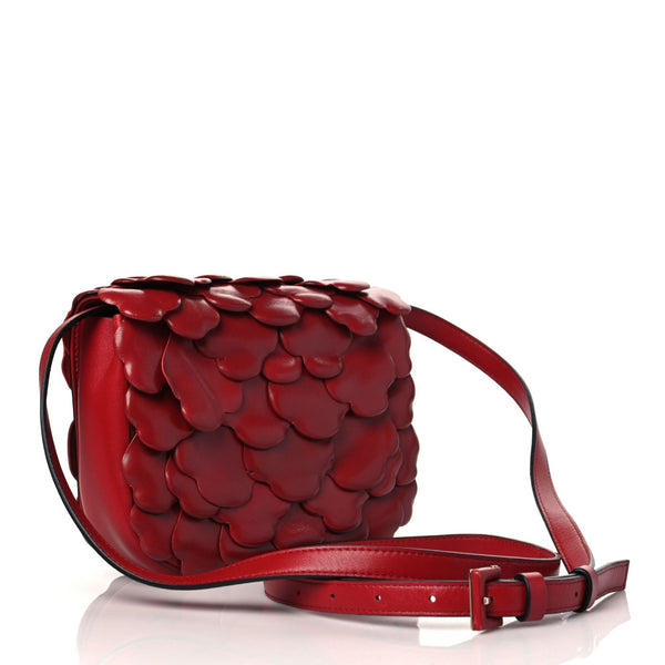 Valentino Garavani VLogo Ribbon Shoulder Bag in Rose & Red