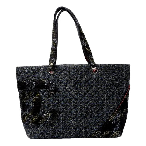 Chanel Vintage Tweed Ligne Cambon Tote 2004 Collection By Karl Lagerfeld