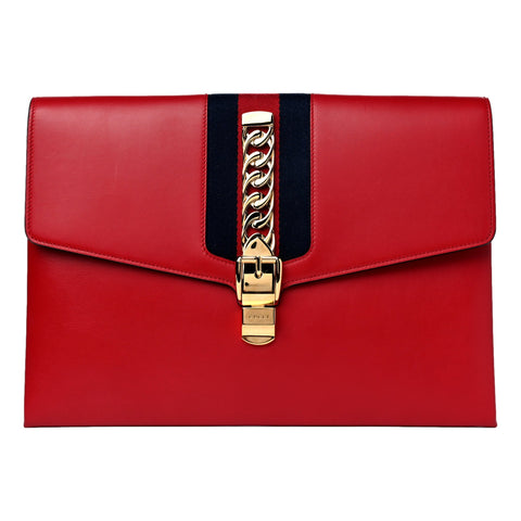 Gucci Maxi Sylvie Red Clutch