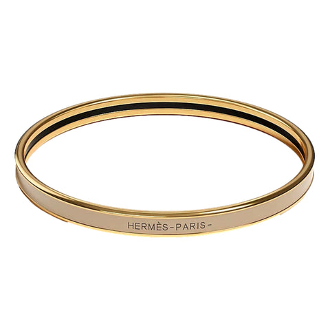 Hermès Beige and Gold Uni Bangle