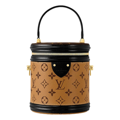 Louis Vuitton Cannes Reverse Monogram Black and Brown Bucket Bag