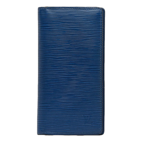 Louis Vuitton Toledo Blue Epi Leather Long Bi-fold Wallet