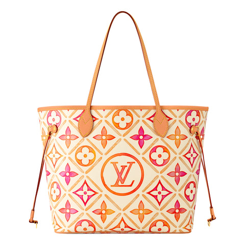 Louis Vuitton By The Pool Monogram Giant 2.0 Neverfull MM With Detachable Pouch Coral