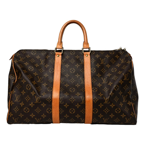 Louis Vuitton Monogram Brown Canvas Keepall 45