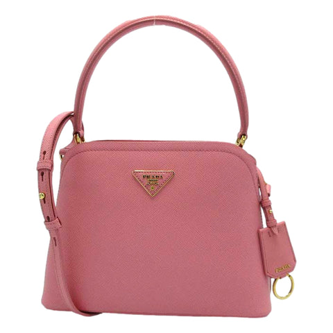 Prada Medium Saffiano Leather Prada Matinee Handbag Petalo Pink