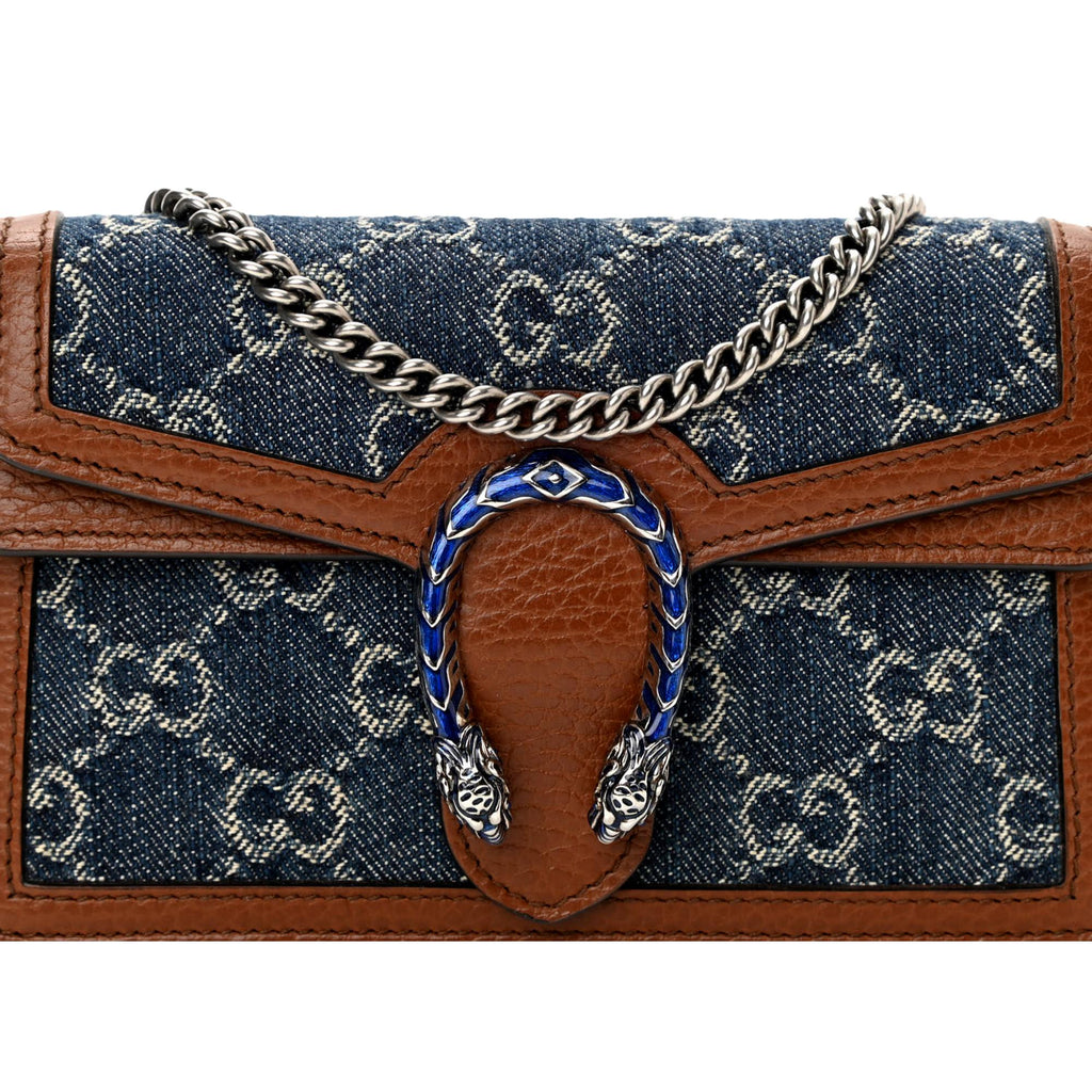 476432 Gucci GG Supreme Dionysus Super Mini Bag-Dark blue