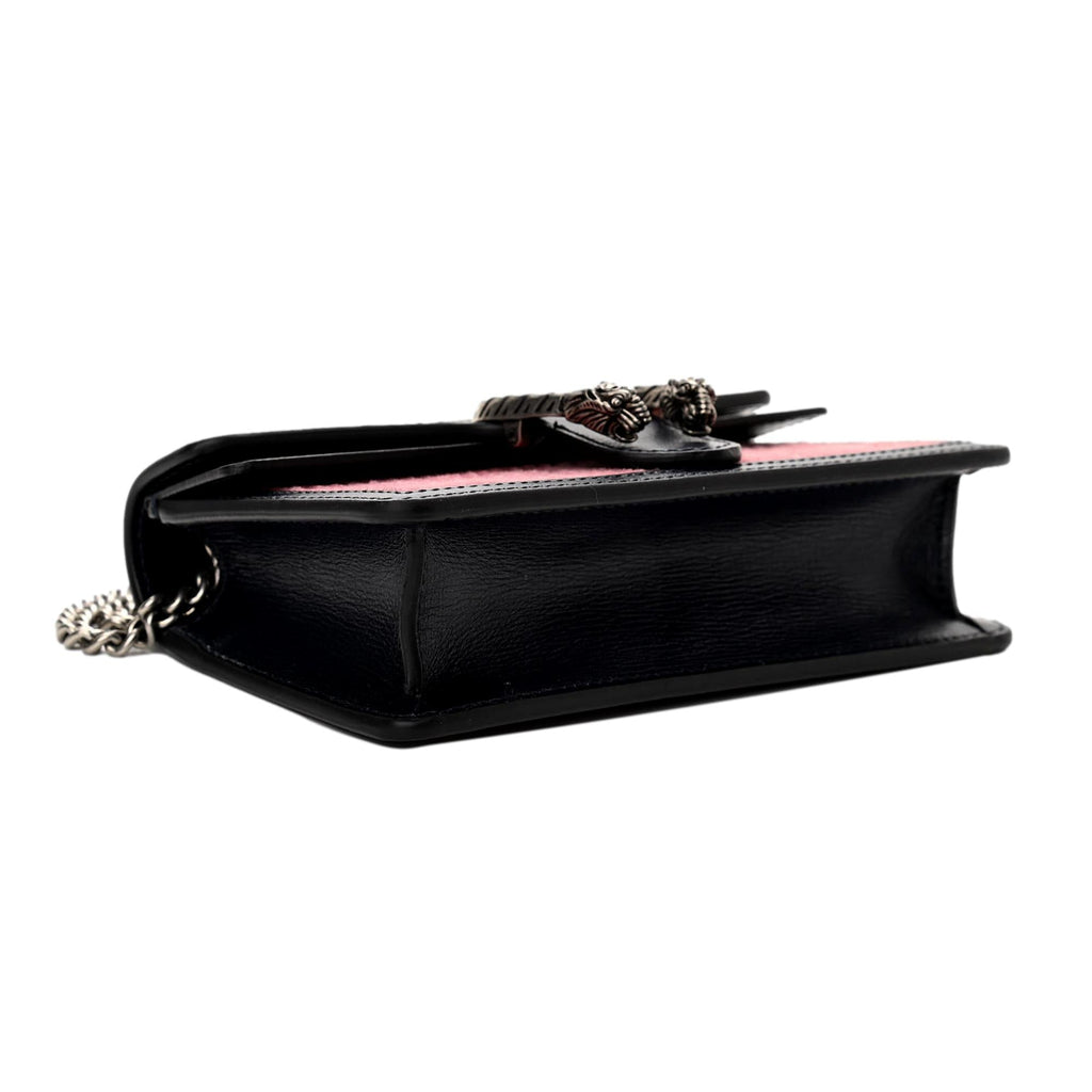 Gucci Dionysus Pink Corduroy Super Mini Crossbody Clutch Bag