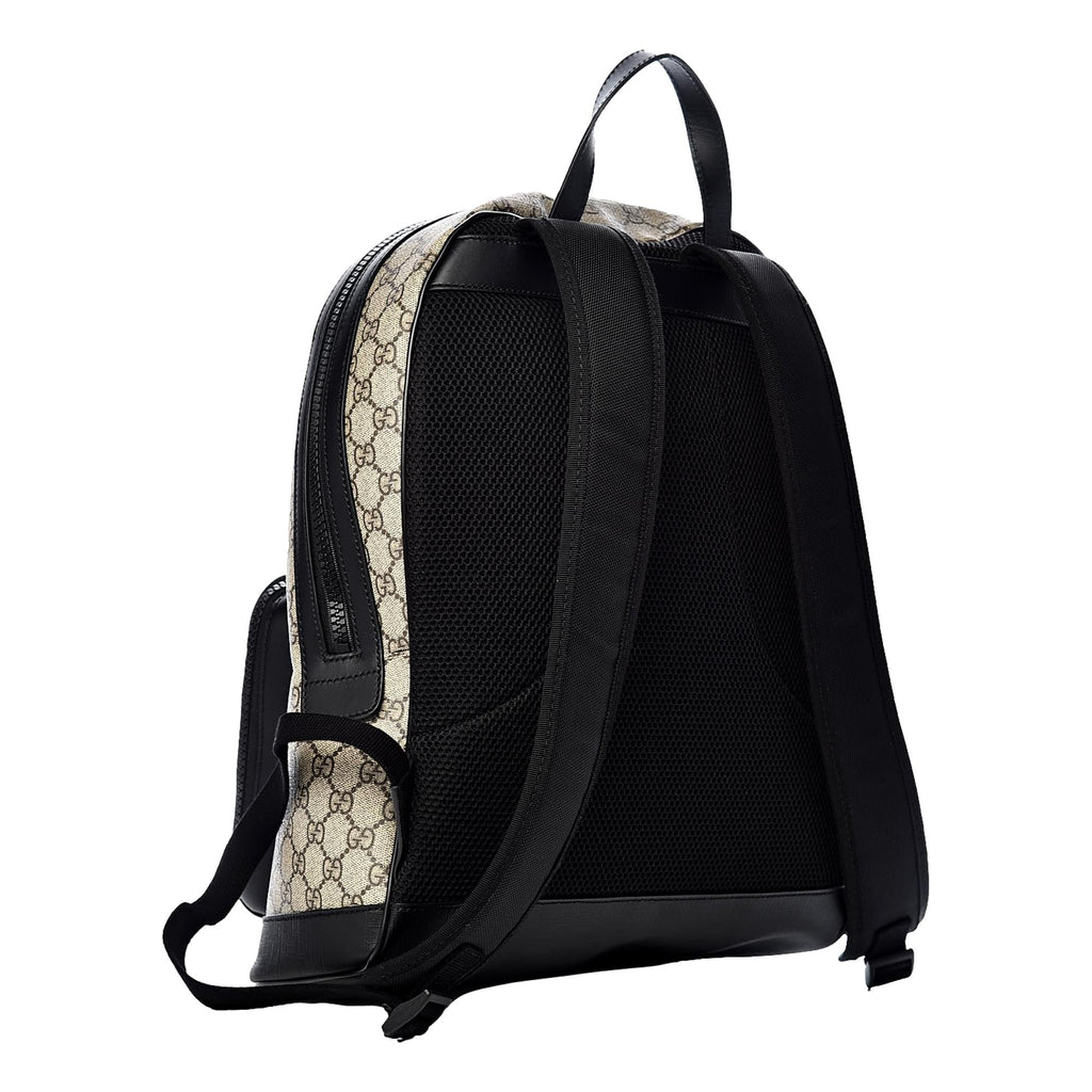 Gucci black nylon GG printed backpack