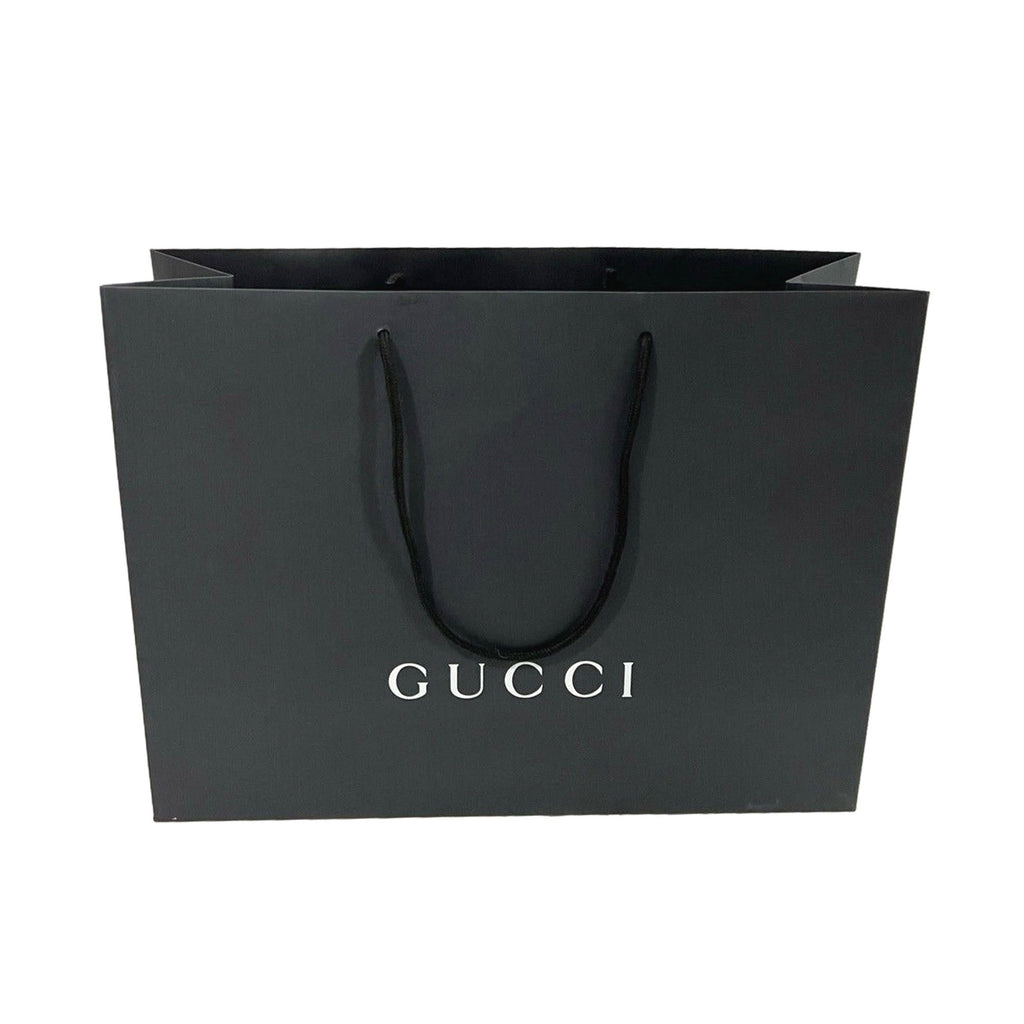 Gucci Logo Black Paper Designer Shopping Gift Bag Medium Queen