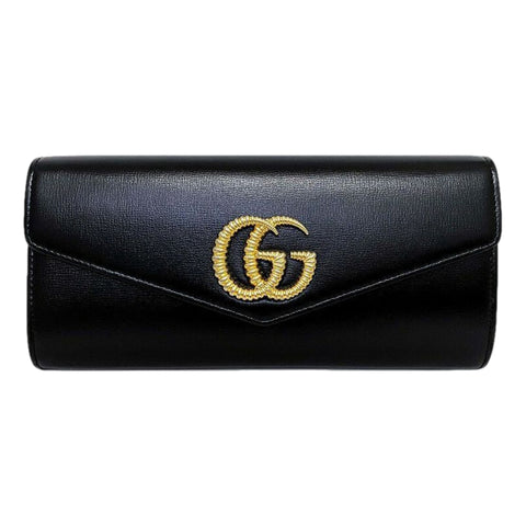 Gucci GG Black Leather Broadway Clutch