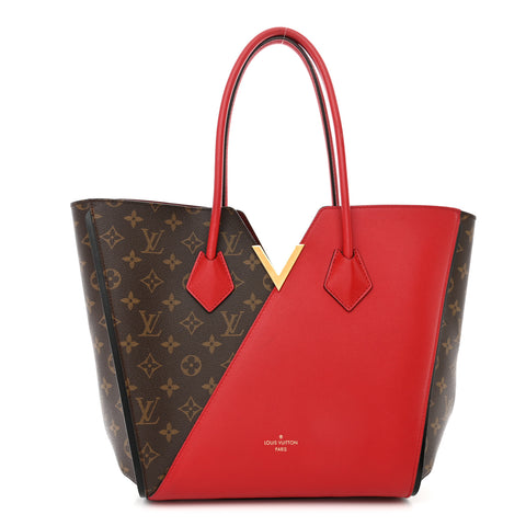 Louis Vuitton Monogram Kimono Tote Cherry Red Calfskin Leather