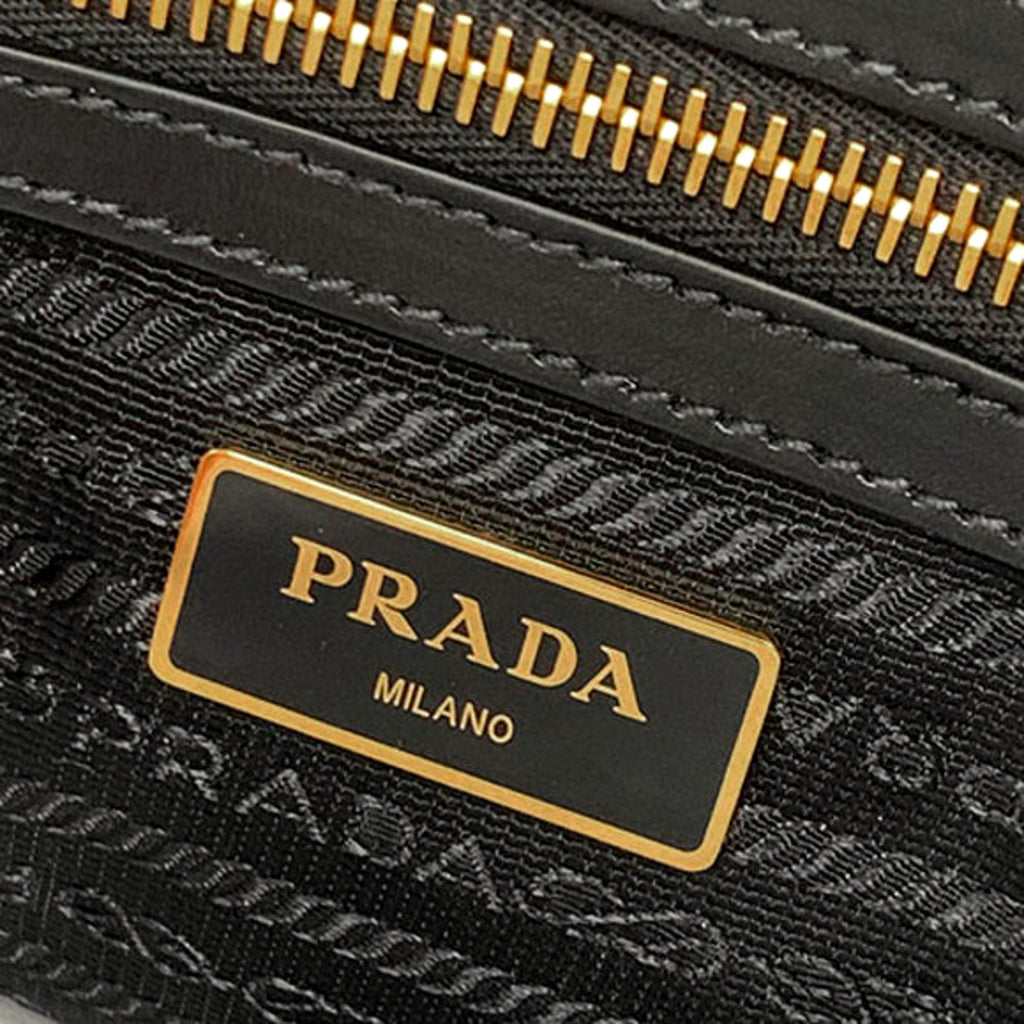 Prada Jacquard Fabric Trim Crossbody Bag