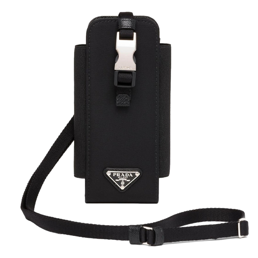 Prada Re-Nylon Black Lanyard Smartphone Holder Case Pouch Bag – Queen Bee  of Beverly Hills