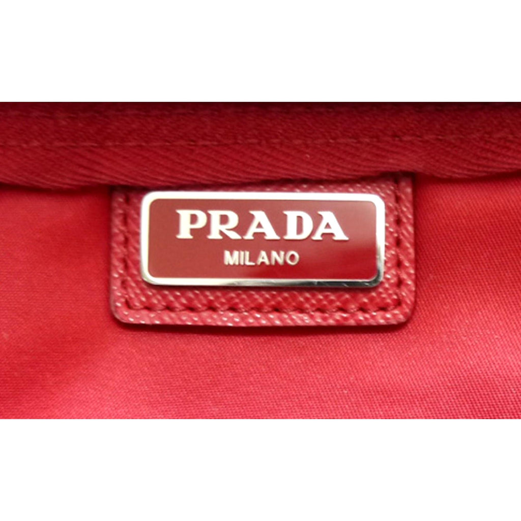 Prada Shopping Tote Tessuto Saffiano Red in Nylon with Gold-tone - US