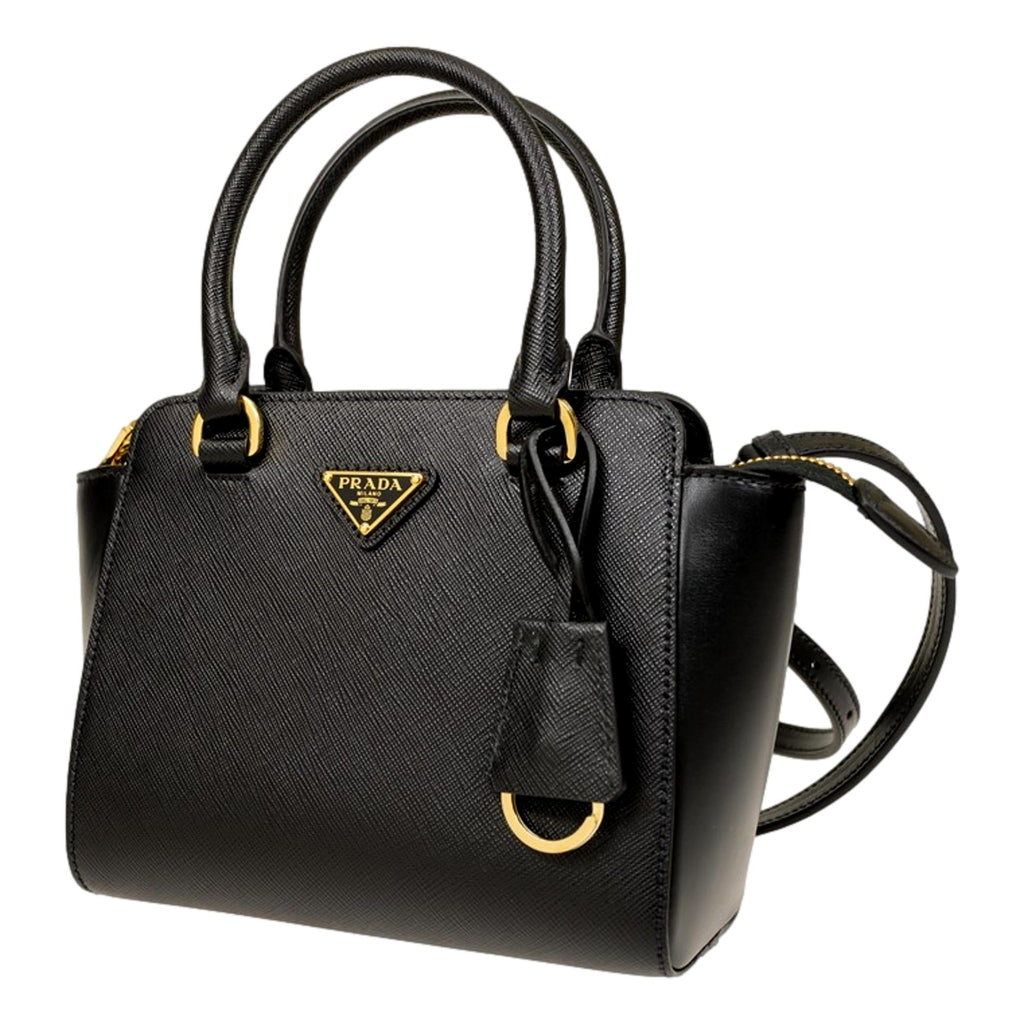Prada Saffiano Lux Leather Small Zip Tote Bag