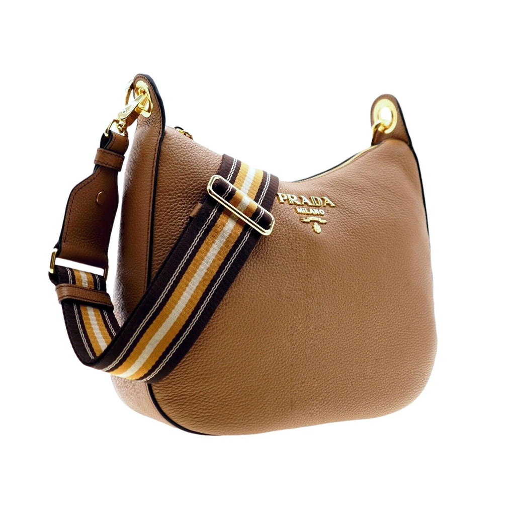 Prada Beige Vitello Phenix Leather Shoulder Bag Prada