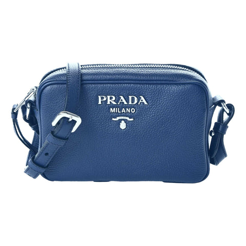 Prada Blue Saffiano Mini Camera Crossbody Bag