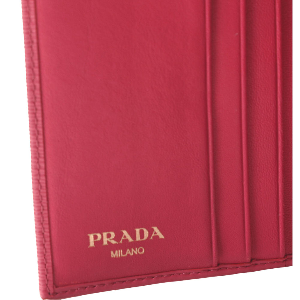 Prada Logo-Plaque Wallet - Red for Women