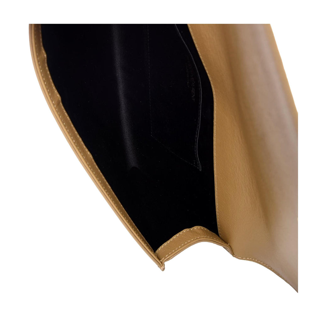 HOT YSL Saint Laurent belle de jour patent leather beige logo