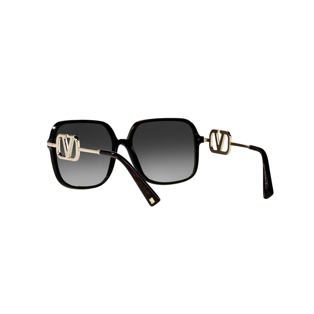 Valentino Garavani V Logo Black Square Frame Sunglasses