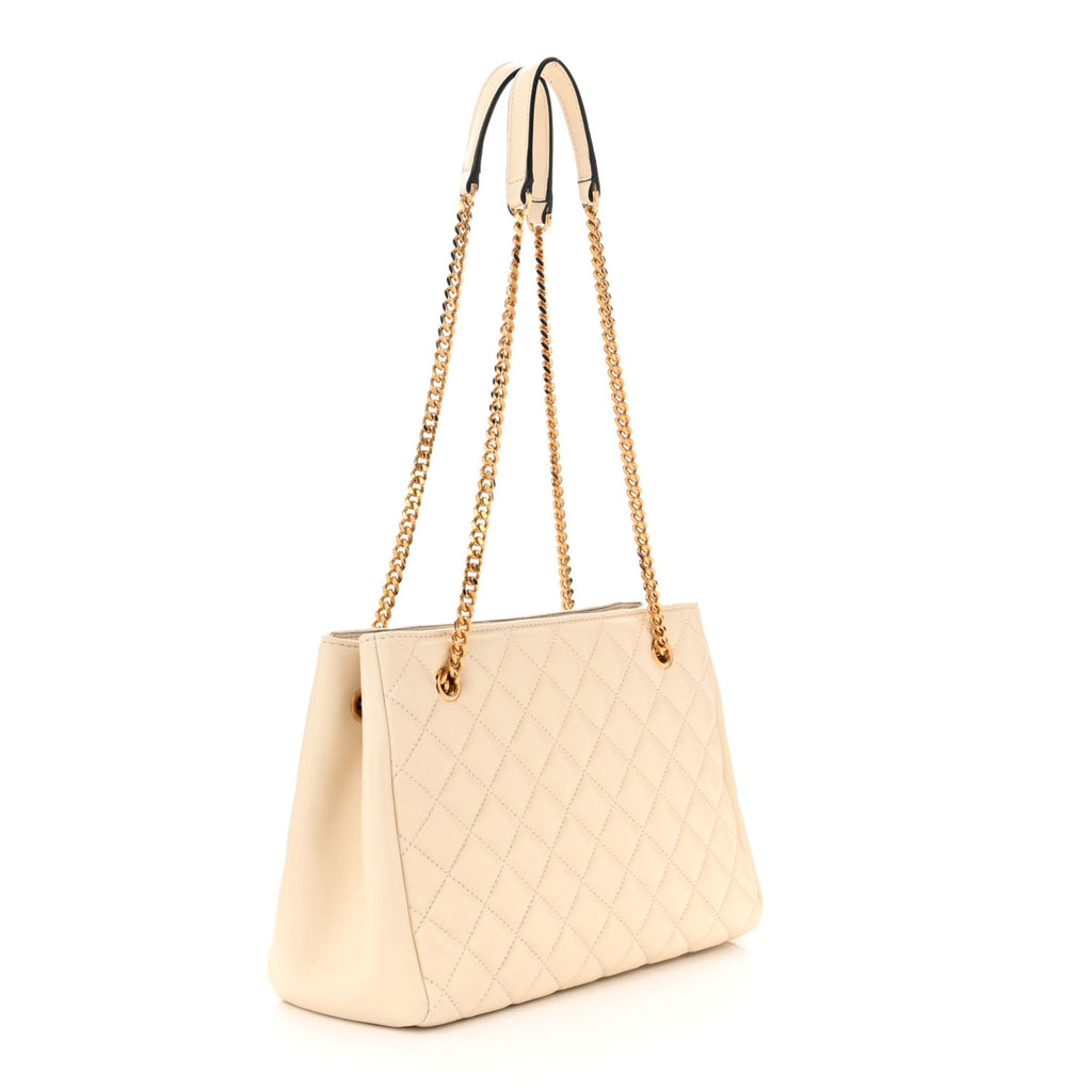 logo-detailed quilted nappa large tote bag