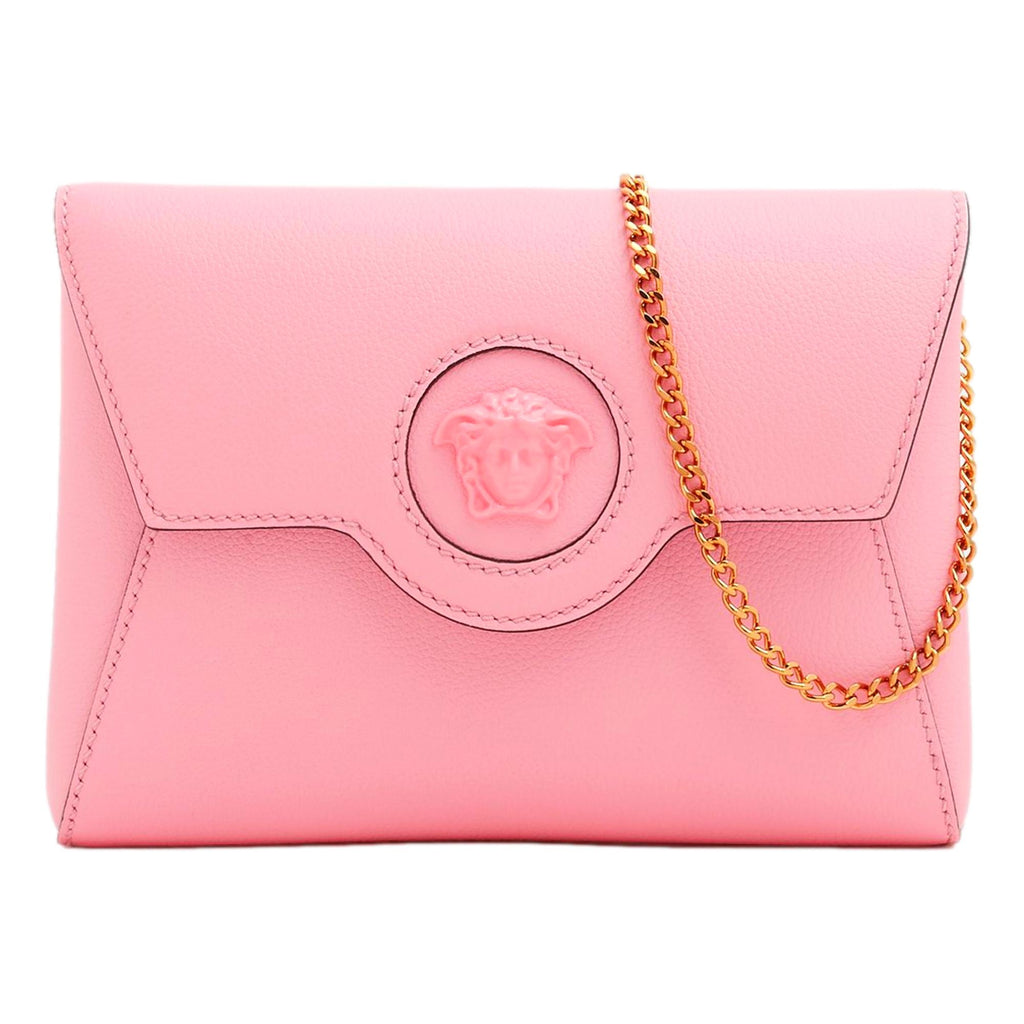 La Medusa Mini Leather Shoulder Bag in Pink - Versace