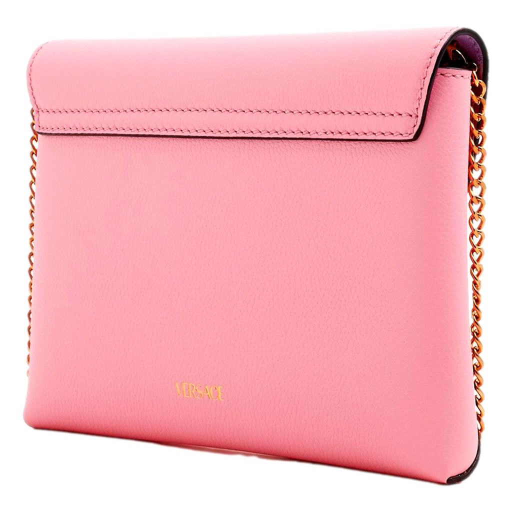 NEW $1575 VERSACE Bubblegum Pink Leather LA MEDUSA LOGO Crossbody SMAL –  COUTURE FOR ALL