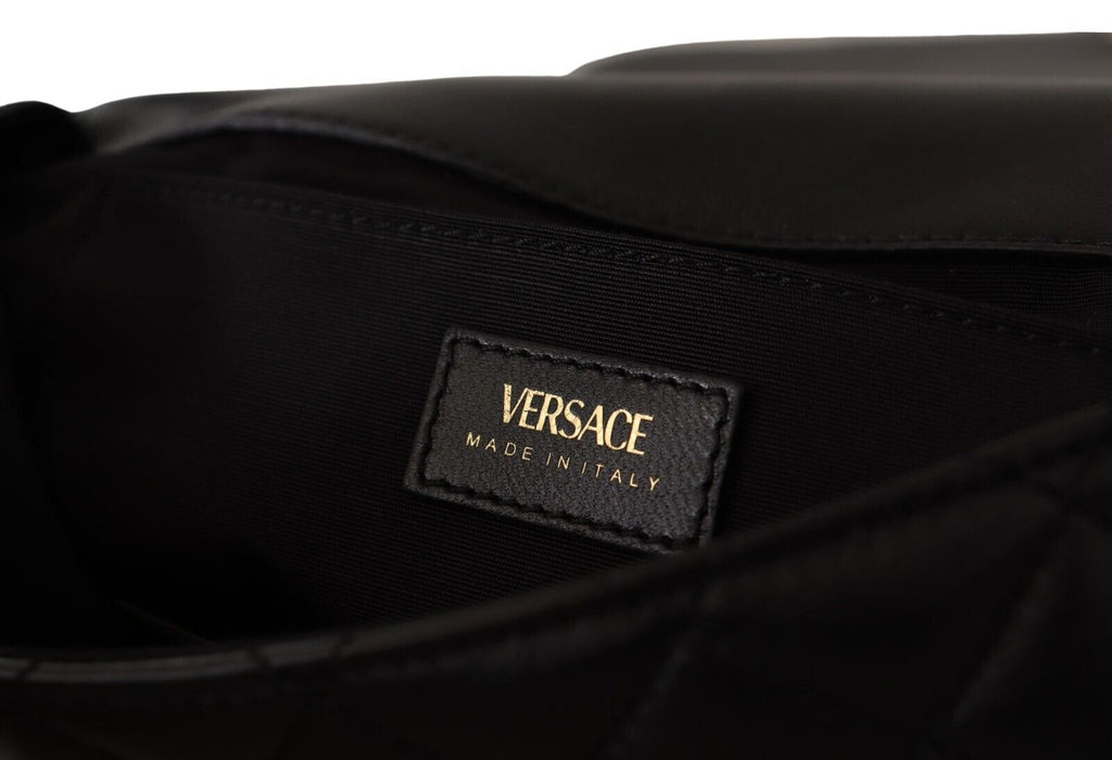 Versace Virtus Quilted Nappa Leather Shoulder Bag - SeaChange